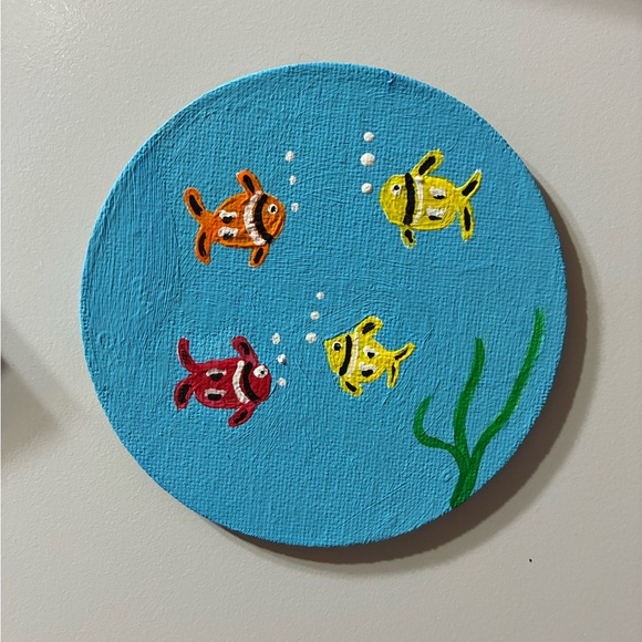 Hand Crafted Other - Colorful Fish Painted Magnet